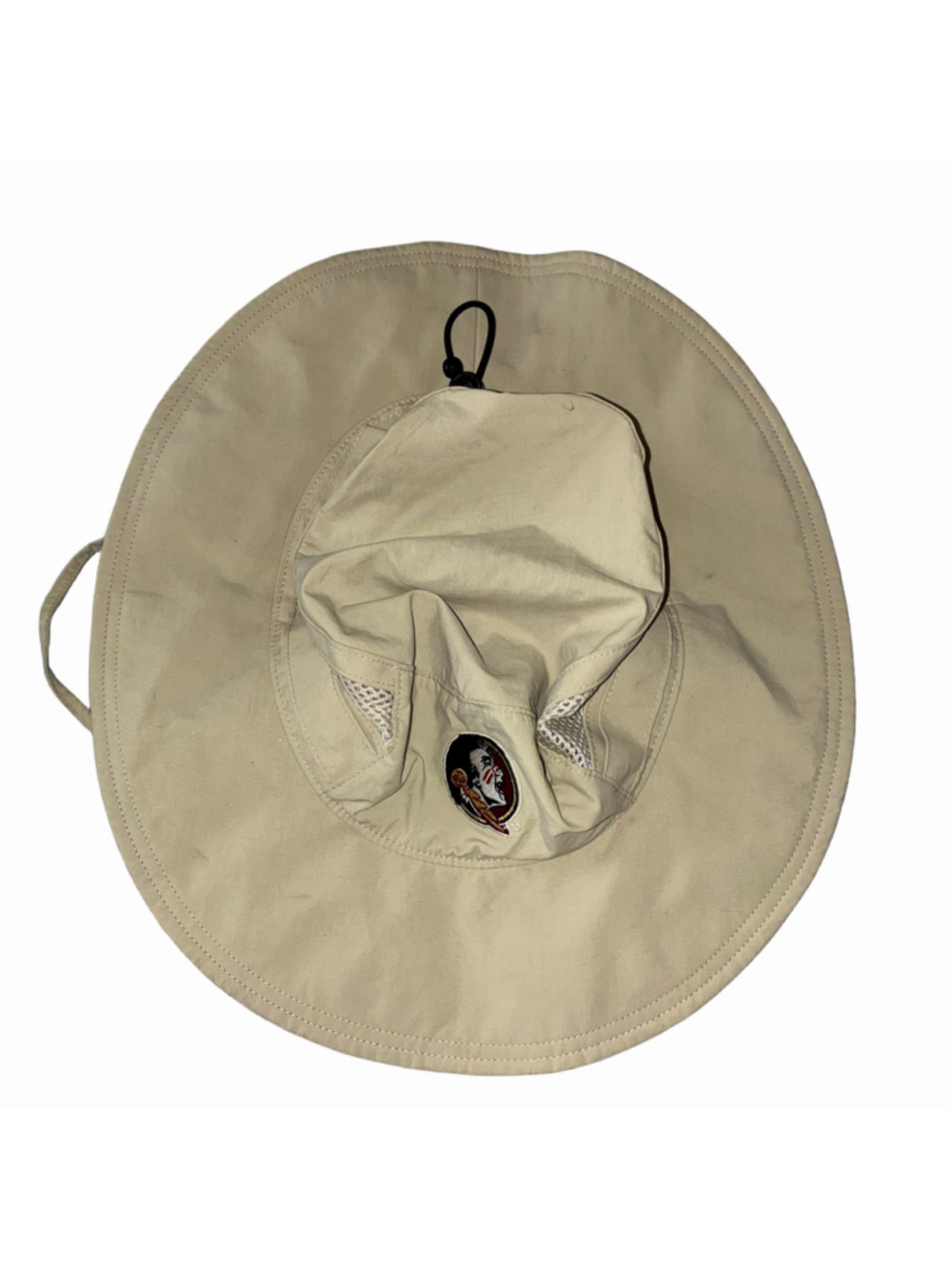 Men's Columbia Florida State Seminoles Adjustable Wide Brimmed Bucket Hat Khaki